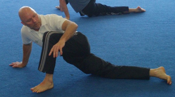 Jay Armstrong demonstrating one of many mobility drills at a clinic
